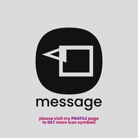 Abstract message symbol for app icon or company logo - cut out style version 1 vector