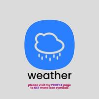 Weather symbol for app icon or company logo - with cutout style version 1 vector