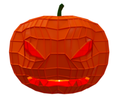 3d illustrazione della zucca di halloween all'interno della candela incandescente elemento di design di sfondo di halloween png