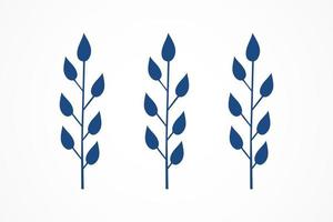 vintage of tree branches with leaves decorative element vector