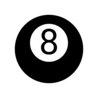 8 ball black vector icon isolated on white background