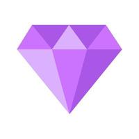 Purple gem vector icon isolated on white background