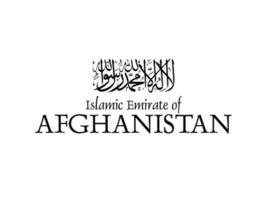 emirato islámico de elementos vectoriales de afganistán. estado islámico talibán. bandera talibán afgana, logotipo y vector de identidad.