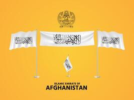 Islamic Emirate of Afghanistan vector elements. Taliban Islamic state. Afghani Taliban flag, logo and, identity vector.