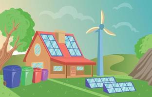 green energy background future home life vector