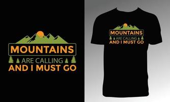 Hiking Adventure Tee Design vector