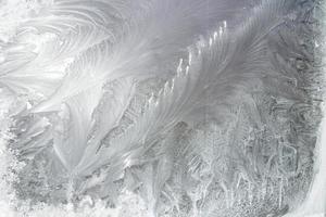 Abstract ice frost natural background with hoarfrost crystals. photo