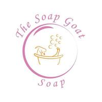 logo goat soap vector design