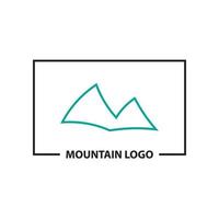 logo de montaña con letra m vector