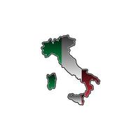 Italy map icon design template vector