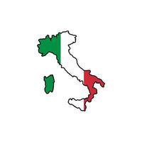 Italy map icon design template vector