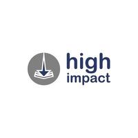 High Impact logo design vector