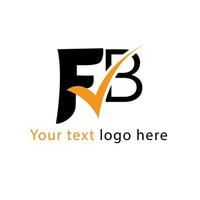 Text F B logo vector design