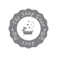 logo goat soap vector design