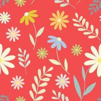 Seamless Pattern Floral Mix vector