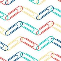 Seamless Pattern, Paper Clips, Back to School Background vector