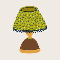 Vector isolated illustration of table lamp.