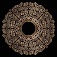 Luxury ornamental mandala design in golden color arabesque pattern background vector