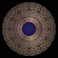 Luxury ornamental mandala design in golden color arabesque pattern background vector