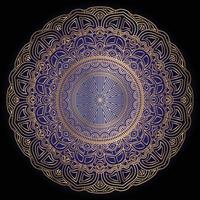 Luxury ornamental mandala design in golden color arabesque pattern background vector