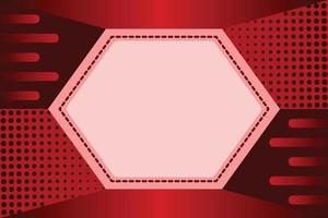 Hexagonal red background template copy space for banner, presentation page, or poster, or profile vector