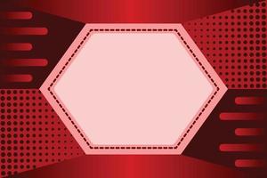 Hexagonal red background template copy space for banner, presentation page, or poster, or profile vector