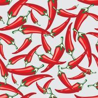 Red hot pepper pattern vector