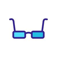 gafas para el vector del icono de vista. ilustración de símbolo de contorno aislado