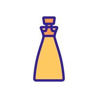botella con corcho de aceite icono vector ilustración de contorno