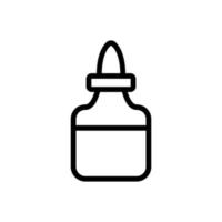 jar of oil with protruding lid icon vector outline illustration