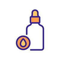 ilustración de contorno de vector de icono de botella de emulsión cosmética de aceite