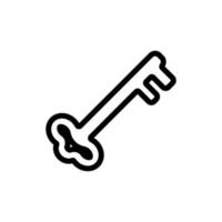 Magic key icon vector. Isolated contour symbol illustration vector