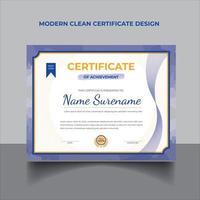 plantilla de diseño de certificado vector