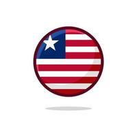 icono de la bandera de liberia vector