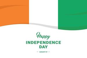 Cote d'Ivoire Independence Day vector