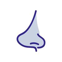 a raised nose icon vector outline illustration