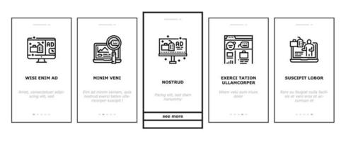 Reputation Management Onboarding Icons Set Vector
