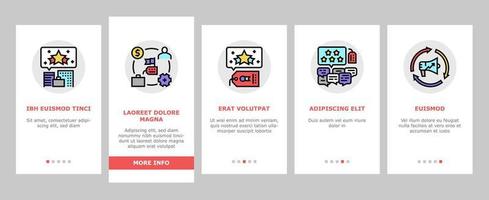 Reputation Management Onboarding Icons Set Vector
