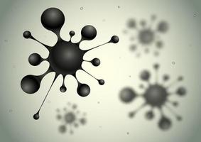 viruses in macro style vector