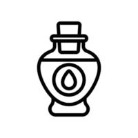 ilustración de contorno de vector de icono de paquete cosmético de aceite