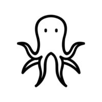 octopus seafood animal icon vector outline illustration