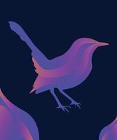 Hand drawn design phoenix bird vector