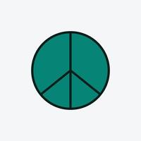 Peace icon vector logo design template