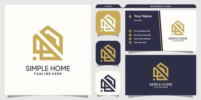 Simple home logo with modern concept for business premium vector