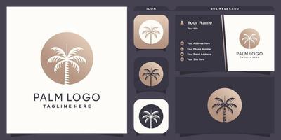 Palm logo with modern unique concept for business Premium Vector