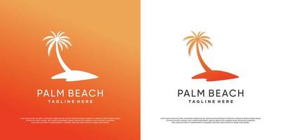 Palm logo with modern unique concept for business Premium Vector