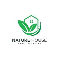 Green house logo design concept with simple and unique style Premium Vector