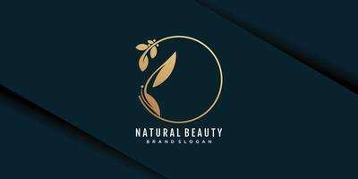 Beauty logo with butterfly concept for beauty salon beauty spa vector