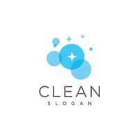 Clean logo with bubble design premium vector