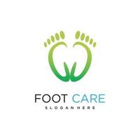 podiatry logo with creative design premium vector